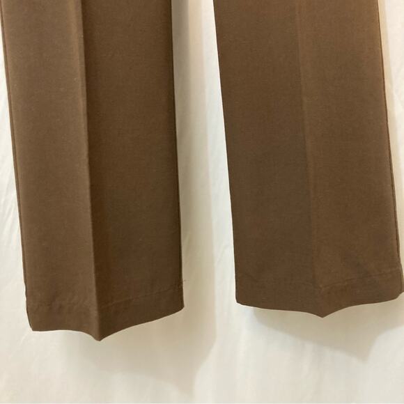 Emma James Brown Bootcut Mid Rise Waist Pressed Leg Trousers Slacks Pants - Picture 3 of 11